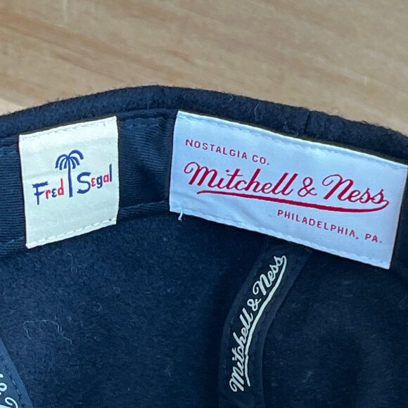 FRED SEGAL LA 61 MELTON WOOL MITCHELL & NESS FITTED 7 3/8 HAT Black NEW - Picture 3 of 4
